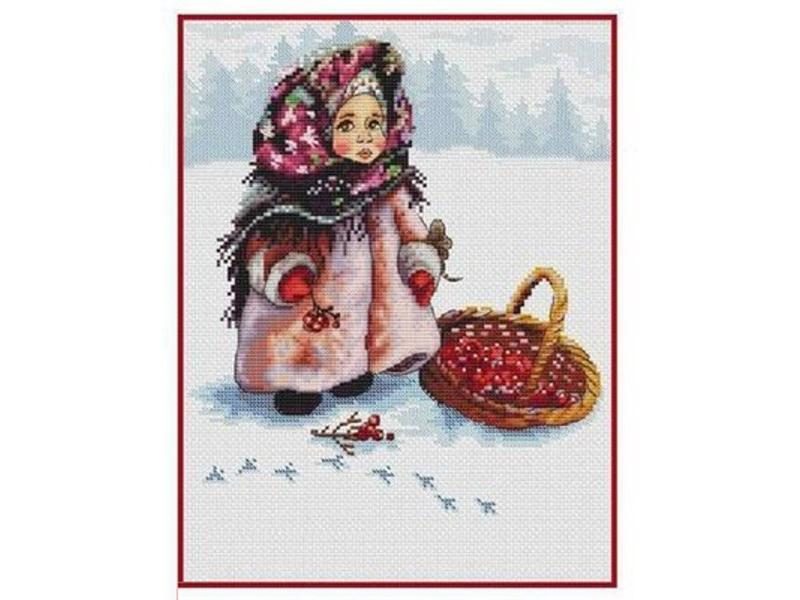Counted Cross Stitch Kit For Girls Russian Winter Theme Carousel 1