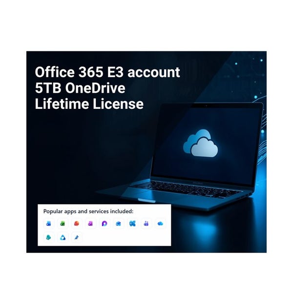Office 365 E3 account with 5TB OneDrive - Lifetime License Carousel 1