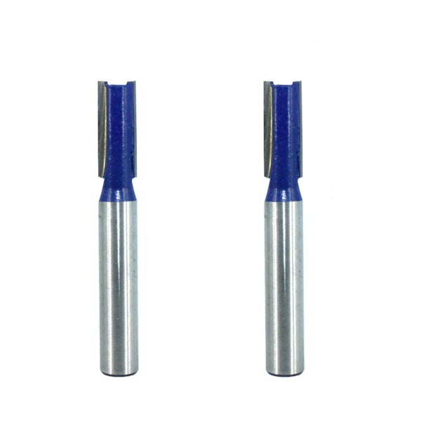 2Pcs 8mm Shank Flush Trim Router Bit Carbide Tip Metric Double - edged CHK44R Carousel 2