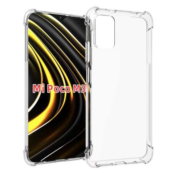 for POCO M3 Case with Air Bag Shockproof Transparent Non - Yellow Soft TP CHK44R Carousel 1