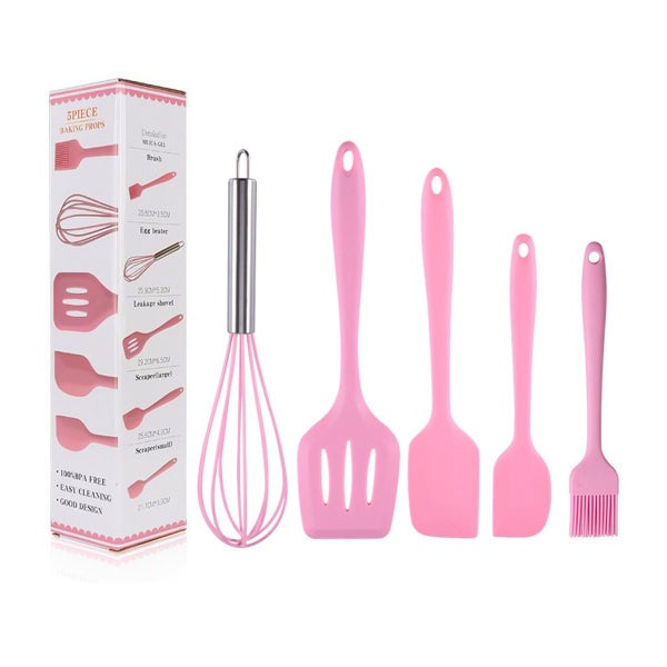 5pcs Silicone Cooking Utensils Kitchenware Set Eggg Beater Spoon Spatula CHK44R Carousel 8