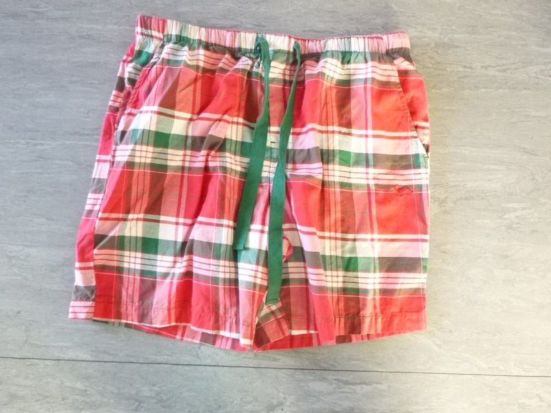 PETER ALEXANDER Tartan Cotton Elastic Waist Men's Pajama Shorts Sleepwear–Size L Carousel 1