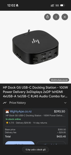 $1R HP USB-C Docking Station G5 Carousel 2