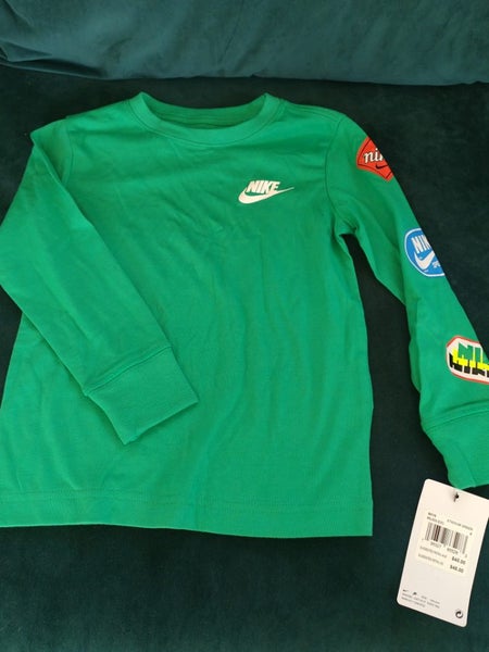 NIKE GREEN LONG SLEEVE T SIZE 4 Carousel 1
