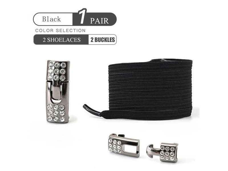 Elastic Diamond Buckle Shoelaces For Sports And Casual Shoes Carousel 1