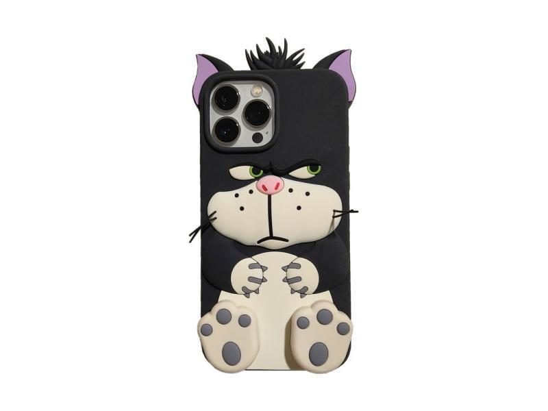 IPhone 11-17 Pro Max Cute 3D Lucifer Cat Case With Bracket Carousel 1