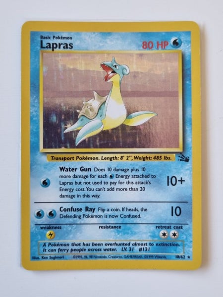Lapras - WoTC Fossil - 10/62 Holo Rare - (MINT) Carousel 1