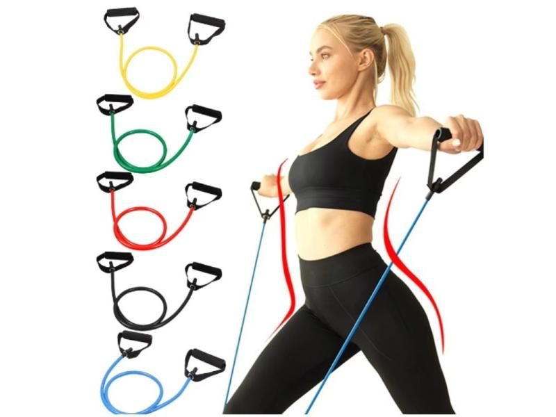 Resistance Bands Handles Gym Weights Elastic Straps For Workout Carousel 2