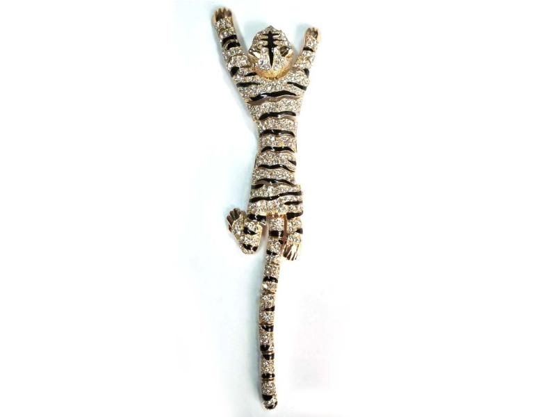 Large Rhinestone Tiger Shoulder Decor Brooches For WEIMANJINGDIAN Carousel 1