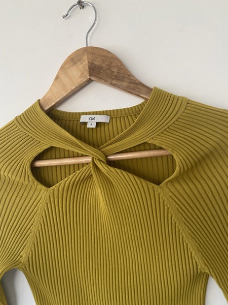RRP$279 CUE Mustard/Olive sophisticated designer long sleeve pristine!! Carousel 2