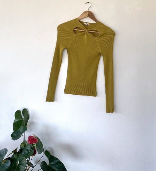 RRP$279 CUE Mustard/Olive sophisticated designer long sleeve pristine!! Carousel 1