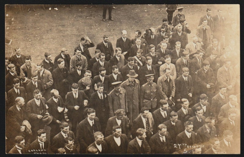 Postcard - WW1 27th Reinforcements, Dunedin. 1917 Real Photo. Earland Carousel 1