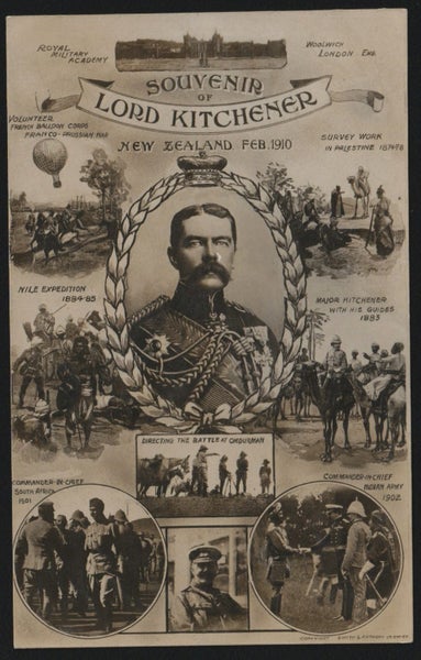 Postcard - Souvenir of Lord Kitchener's Tour of NZ. Feb. 1910 Carousel 1