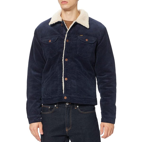 Wrangler Mens Icons 124MJ Retrol Casual Sherpa Lined Corduroy Jacket Coat Carousel 1