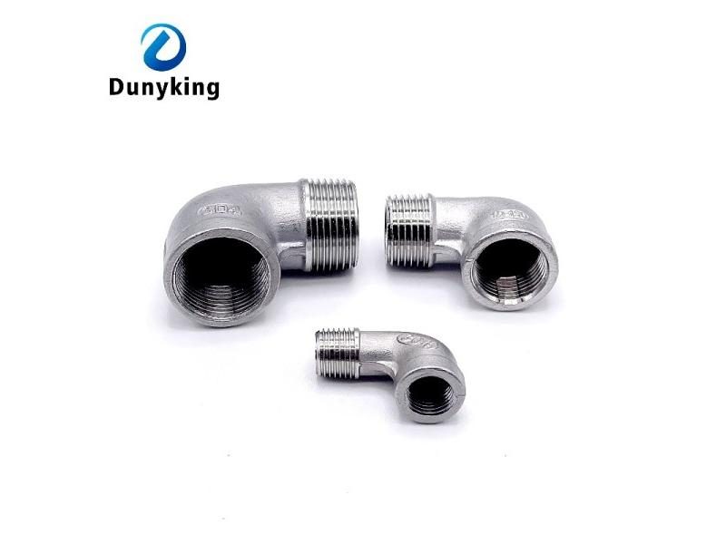 Female X Male Thread 90 Degree Angled Pipe Fitting Connectors SS 304 Carousel 1