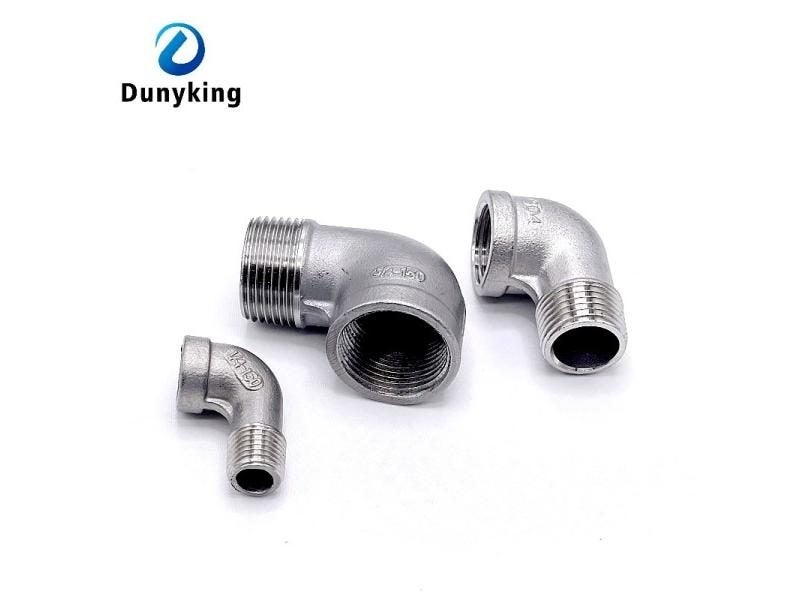 Female X Male Thread 90 Degree Angled Pipe Fitting Connectors SS 304 Carousel 2
