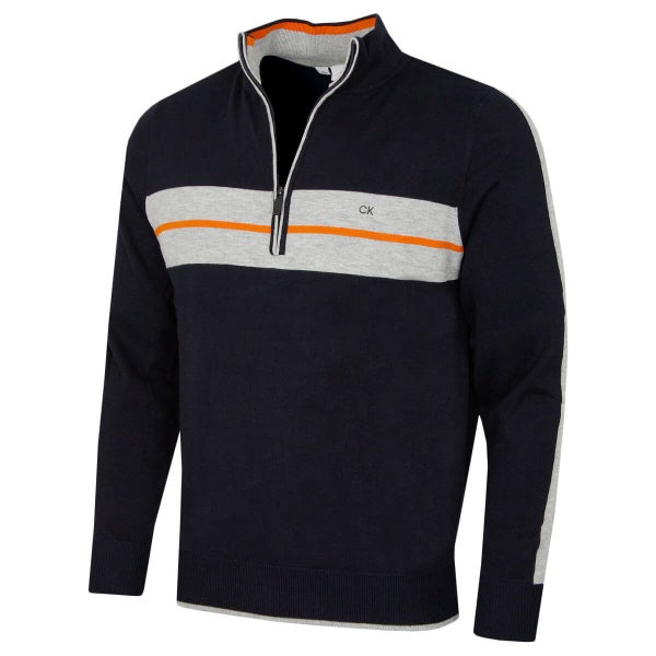 Calvin Klein Mens Golf Vertex Half Zip Neck Pullover Sweater Carousel 1