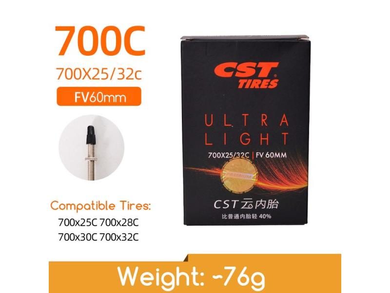 Ultralight Bike Inner Tube 700x25c/32c Presta Valve 48/60/80mm Carousel 1