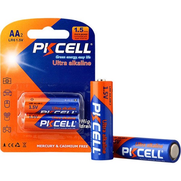 PKCELL 1.5V Ultra Alkaline Aa Battery 2Pk Lr6 Ultra Digital Carousel 1
