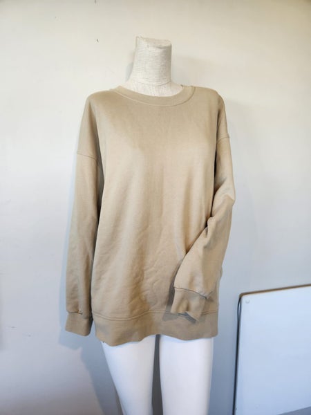 ~ Womens Size NZ 16 LULULEMON Size 12 Light Beige Crewneck Sweater Jumper Carousel 1