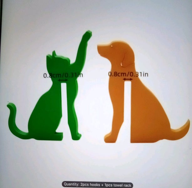 THE CATTAGE-2PC Cat Or Dog Shower Hooks Add Fun & Practicality To Bathing Acces Carousel 1