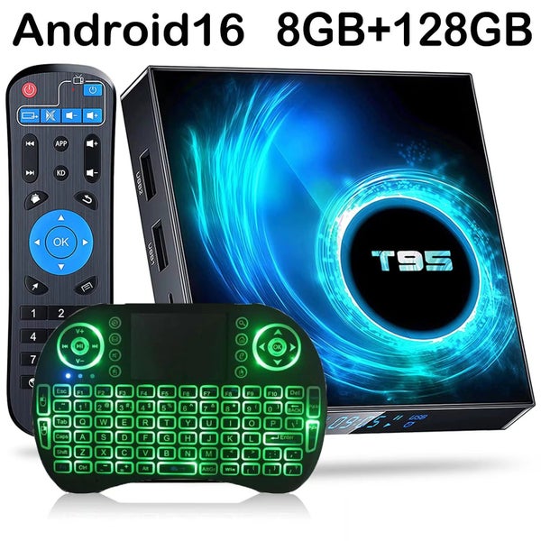 T95 Plus 6K Android 16 Smart TV Box - 4GB/64GB Dual WiFi - make an old TV smart! Carousel 1