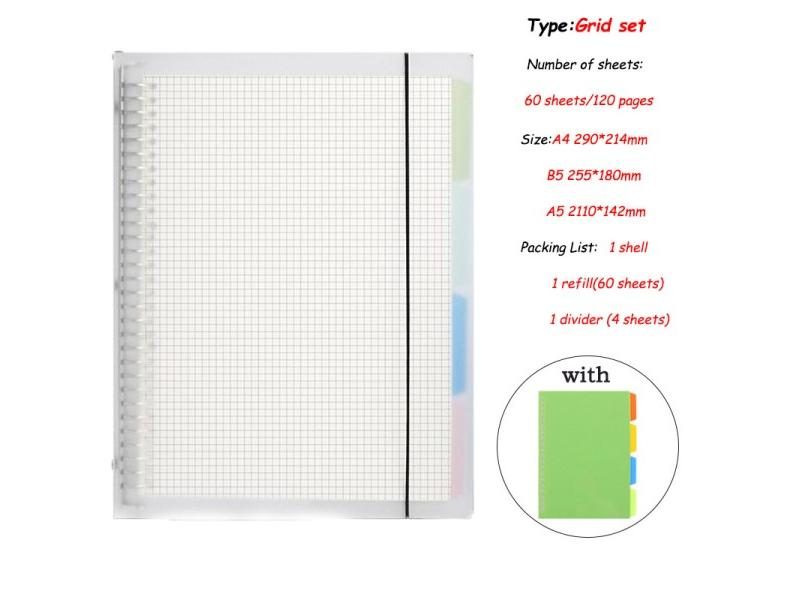 60 Sheets Detachable Loose-Leaf Notebook For Office Workers Carousel 1