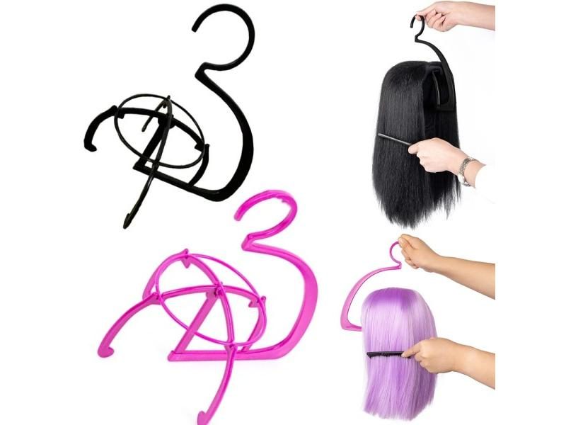 3PCS Plastic Wig Stands For Multiple Wigs Storage Carousel 2