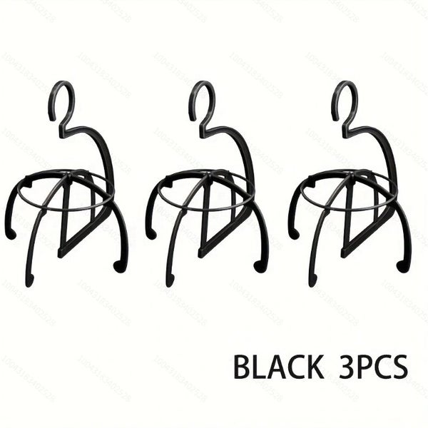 3PCS Plastic Wig Stands For Multiple Wigs Storage Carousel 1