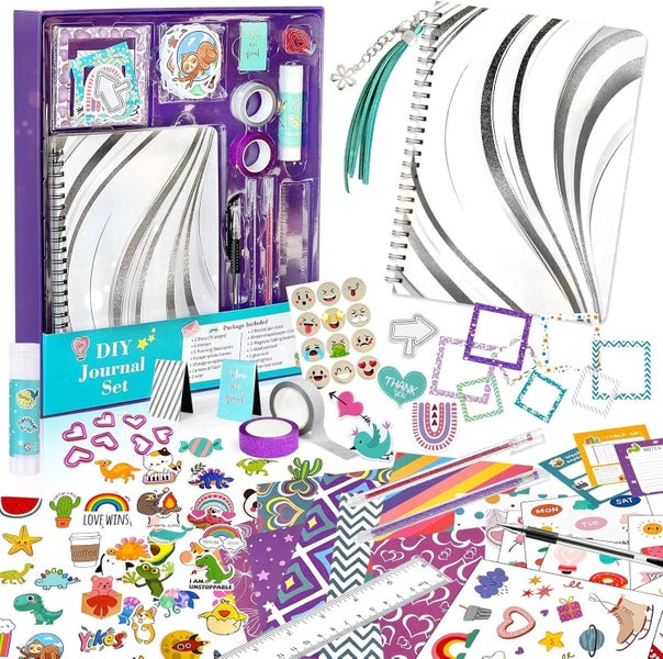 DIY Journal Kit for Girls - 49pcs DIY Journal Set for Tween & Teen Girls, Scr Carousel 1