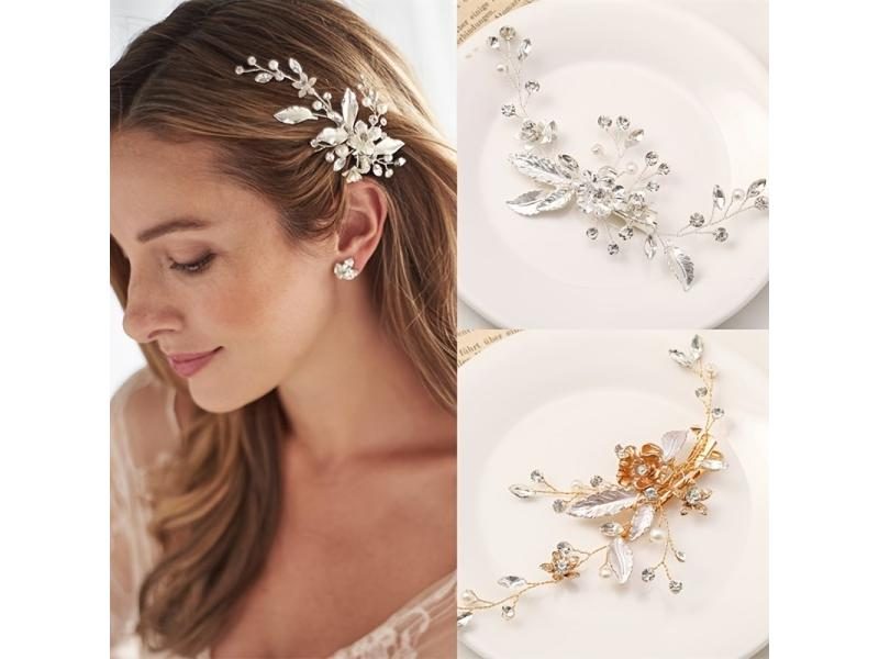 Gold Silver Color Crystal Hairpin For Bridal Wedding Carousel 2
