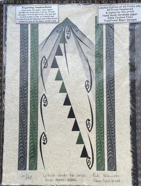 Limited Edition prints by famous Maori Artist - Puti Hauraki Carousel 1