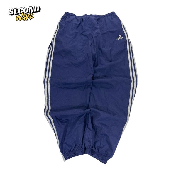 VINTAGE CLASSIC ADIDAS NAVY TRACK PANTS (L) Carousel 1
