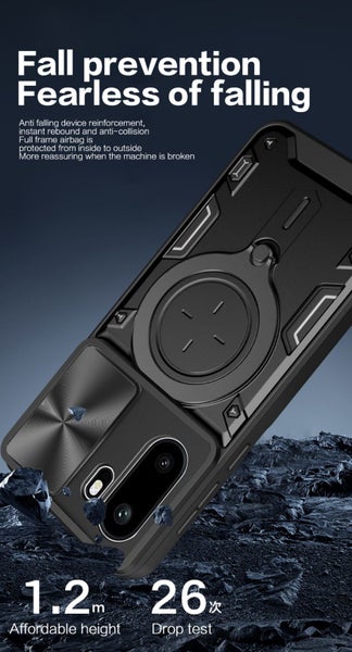 OnePlus 15R Ring Kickstand Case w/ Camera Cover [Black] Carousel 2