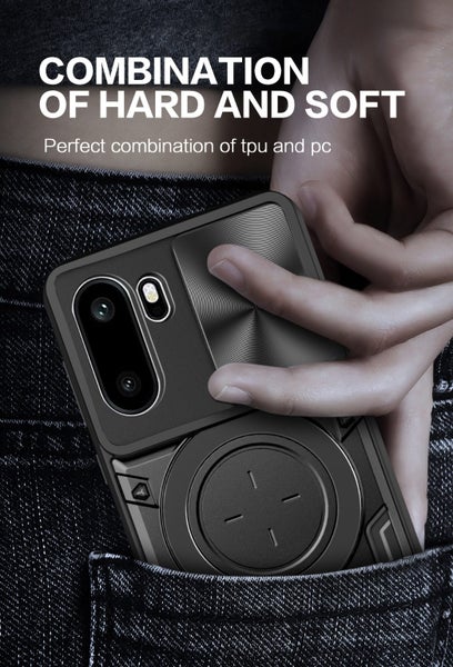 OnePlus 15R Ring Kickstand Case w/ Camera Cover [Black] Carousel 10