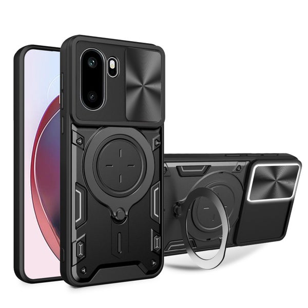 OnePlus 15R Ring Kickstand Case w/ Camera Cover [Black] Carousel 1