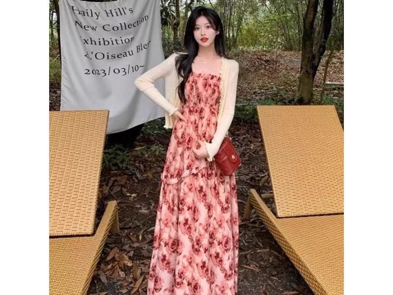Women's Summer Floral Long A-Line Beach Skirt Carousel 1
