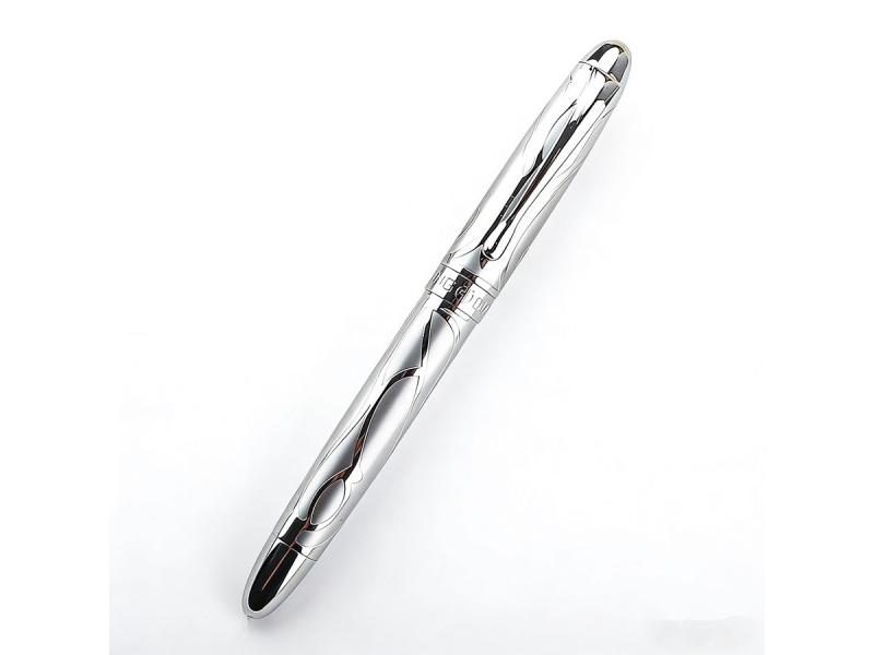 Silver Carved Metal Fountain Pen For Office Business Gift Carousel 1