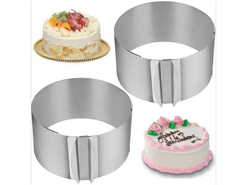 Stainless Steel Adjustable Round Baking Cake Ring Mold Carousel 2