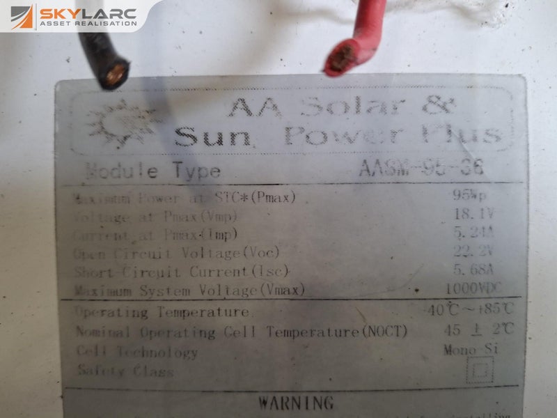 AA Solar Sun Power Plus AASM-95-36 solar panel Carousel 6