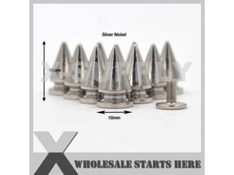 50Pcs/Lot Brass Screw Back Spike Studs For Leather Craft Jewelry Carousel 1
