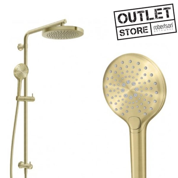 SCRATCHED RAIL - ELEMENTI SPLASH PLUS COLUMN SHOWER 3FCT BRUSHED BRASS Carousel 1