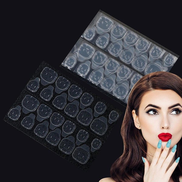Sticky Tabs for Nails | 50Sheet Fake Nail Art Glue Stickers,Adhesive Waterpro Carousel 5