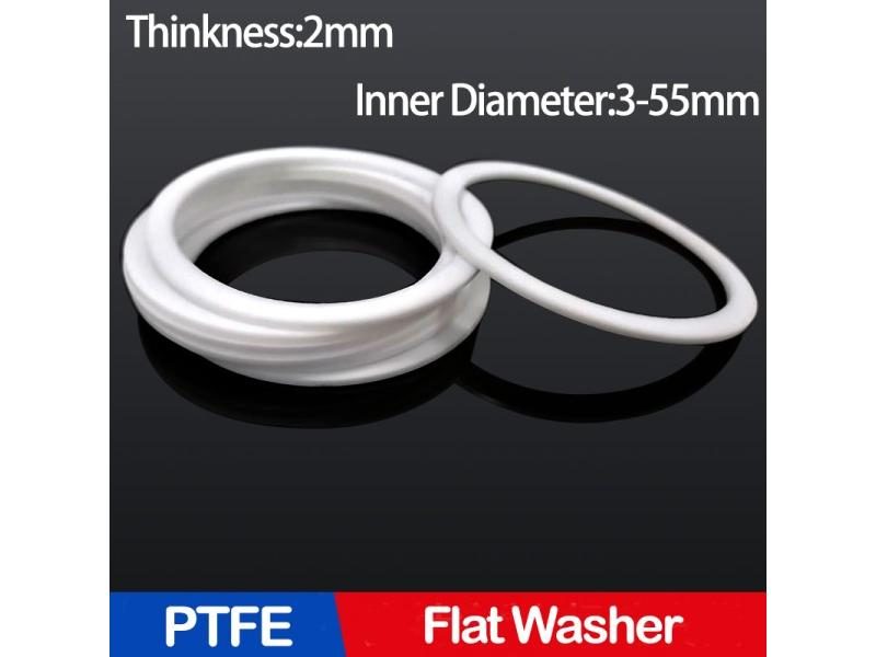 PTFE Flat Washer For Water Pipe Joint Sealing 3-55mm ID Carousel 1