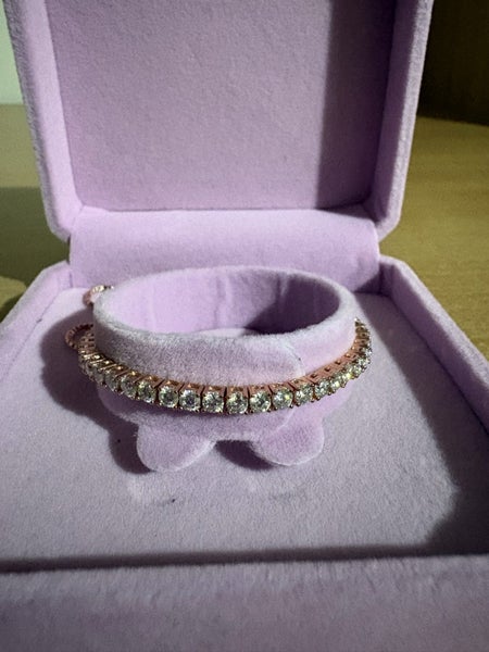 VVS1 Adjustable 3mm Rose Gold Bracelet Carousel 1