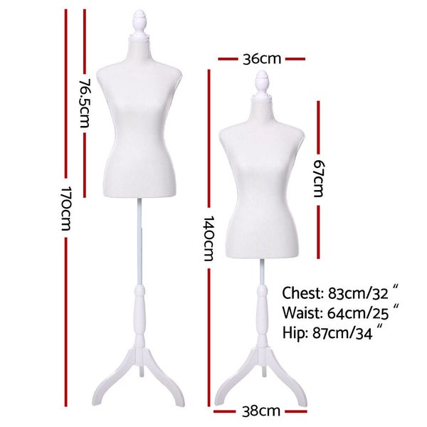 Female Mannequin 170cm Model Dressmaker Clothes Display Torso Tailor Wedding ... Carousel 2