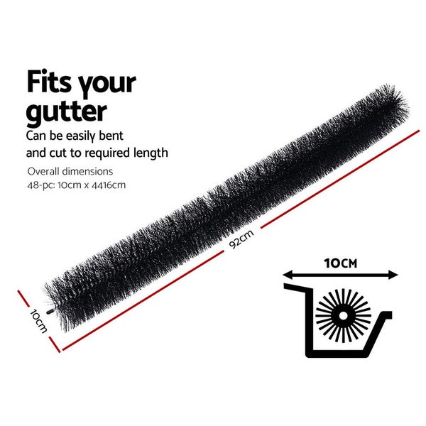 Gardeon Gutter Guard Brush 44M 92X10cm 48PCS Carousel 2