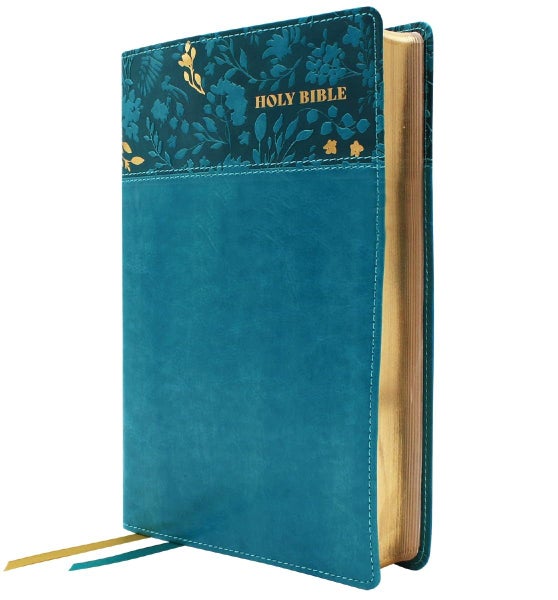 NASB, Personal Size Bible, Large Print, Leathersoft, Teal, Red Letter Carousel 7
