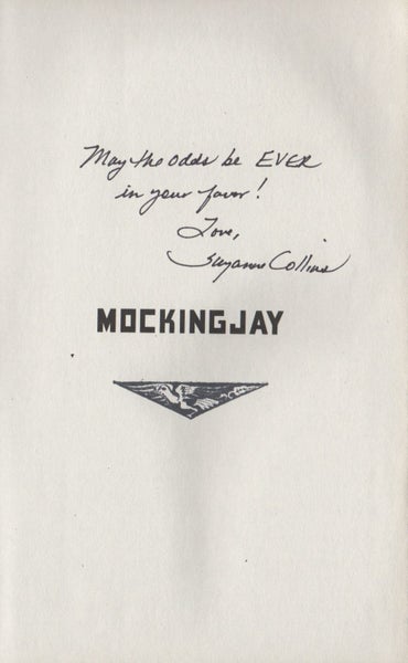 "THE HUNGER GAMES : MOCKINGJAY" 1ST ED INSCRIBED & SIGNED BY SUZANNE COLLINS Carousel 1