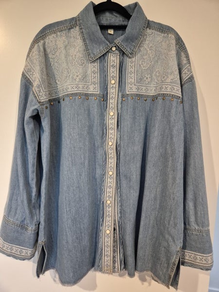 Embroidered Denim shirt Carousel 1